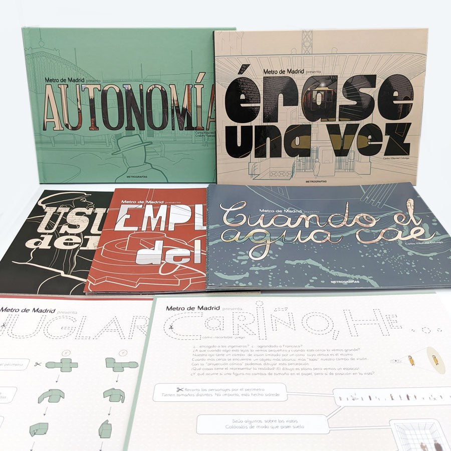 Libros ilustrados de Metro de Madrid sobre autonomía, cuentos, empleo y ciencia para niños