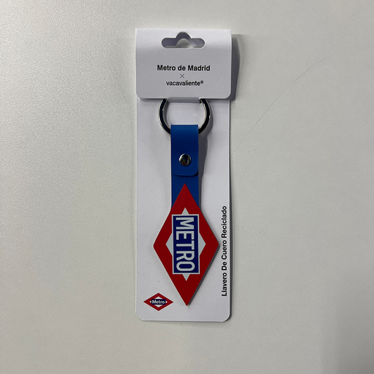Metro de Madrid classic logo keychain