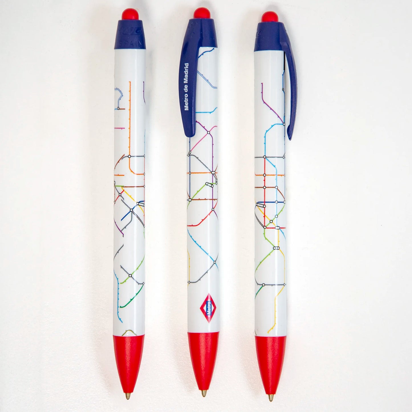 Metro map blue ink pen