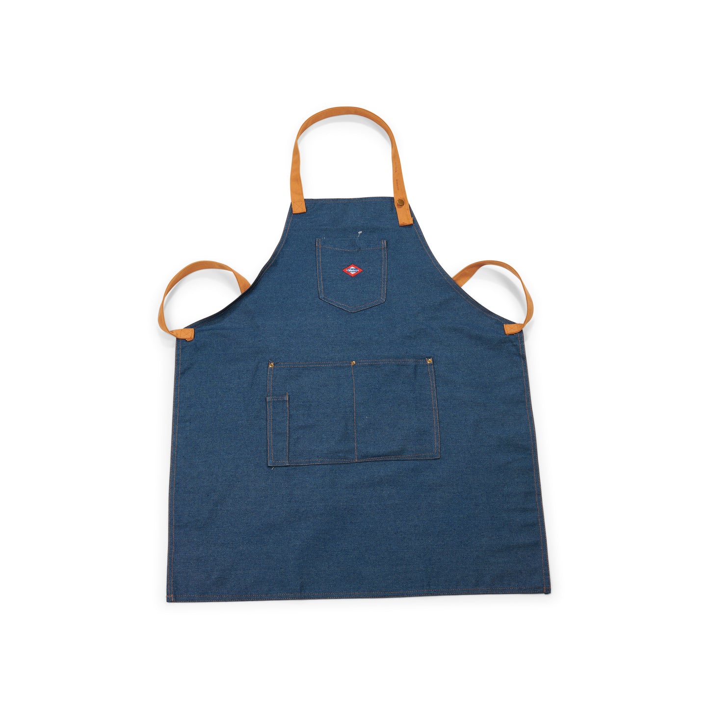 Denim kitchen apron logo Metro.