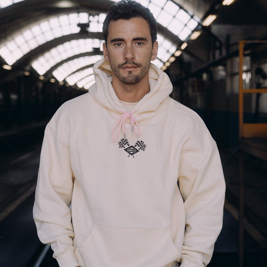Sudadera Racing beige Pórtico