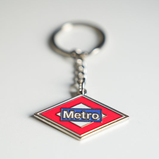Llavero metálico logo Metro de Madrid