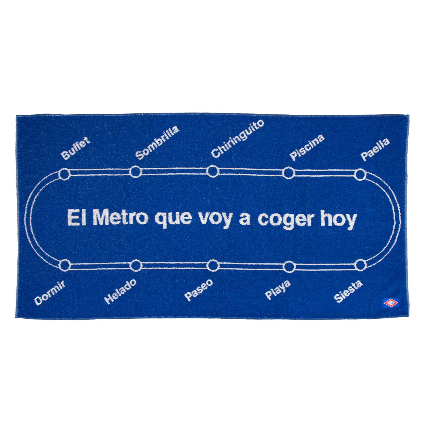 Metro de Madrid Beach Towel