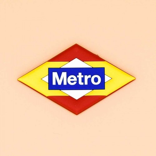 Metro de Madrid  Spanish flag logo magnet