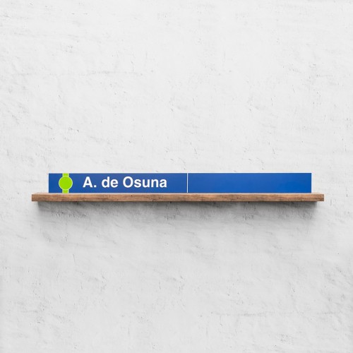 Alameda de Osuna station sign Line 5