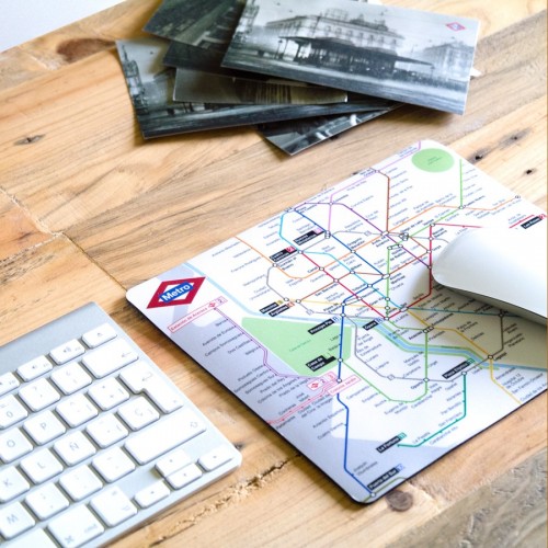 Mouse pad with map of Metro