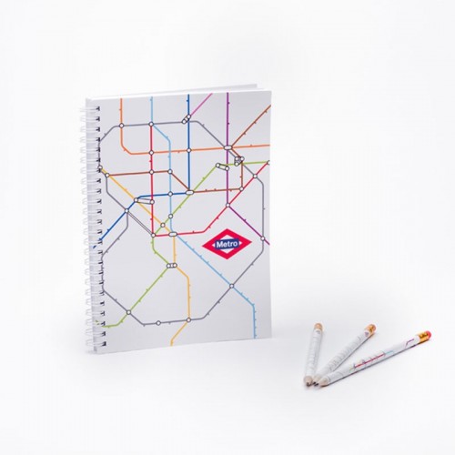 Cuaderno plano Metro de Madrid