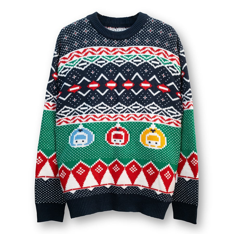 Jersey navideño bolas y trenes