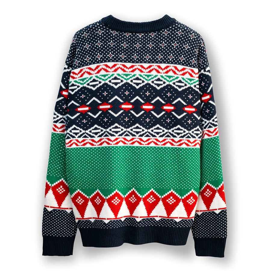 Jersey navideño bolas y trenes