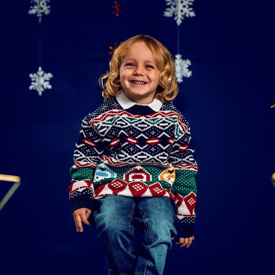 Metro de Madrid Christmas Sweater Kids version