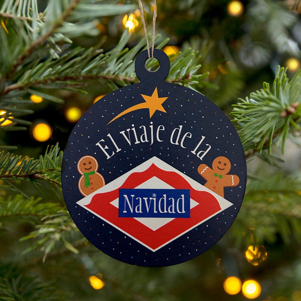 Adorno navideño Metro de Madrid "galletas"