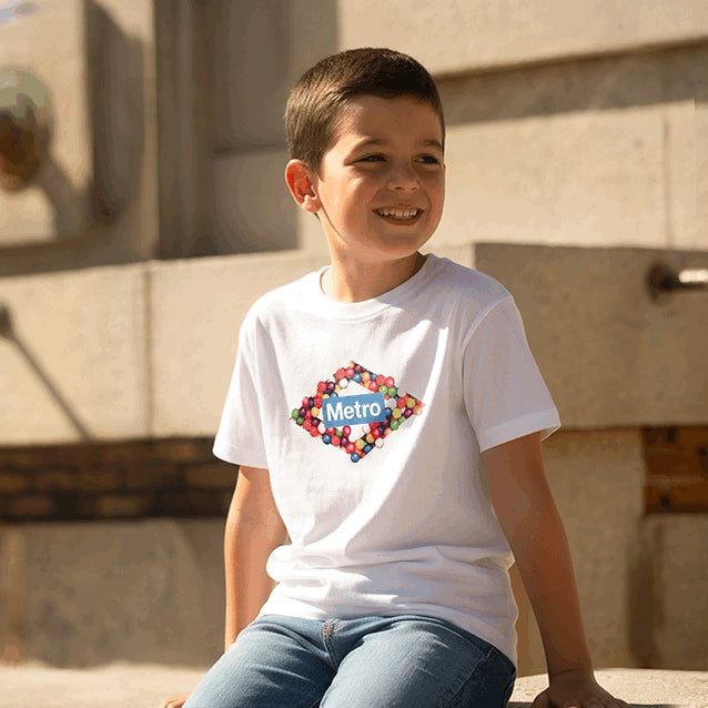 Camiseta infantil rombo caramelos