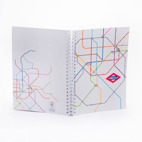 Cuaderno plano Metro