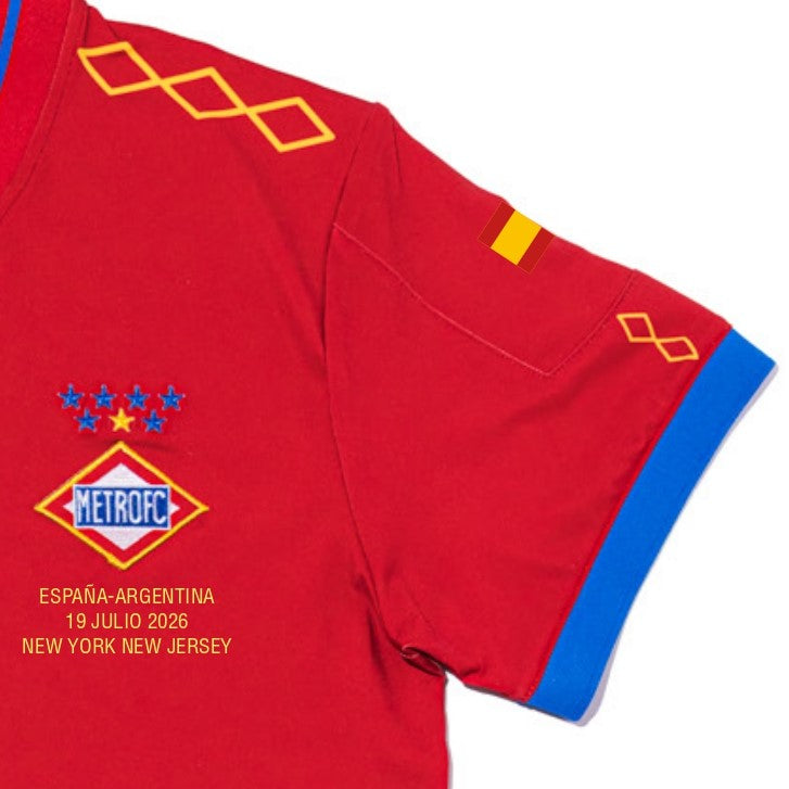 Camiseta retro "Metro FC" Línea 2 Edición Especial Campeones del Mundo