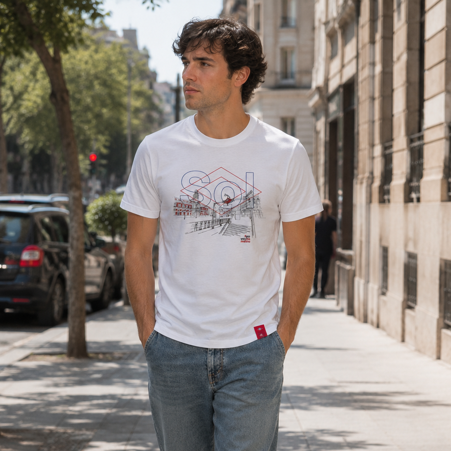 Camiseta Sol blanca