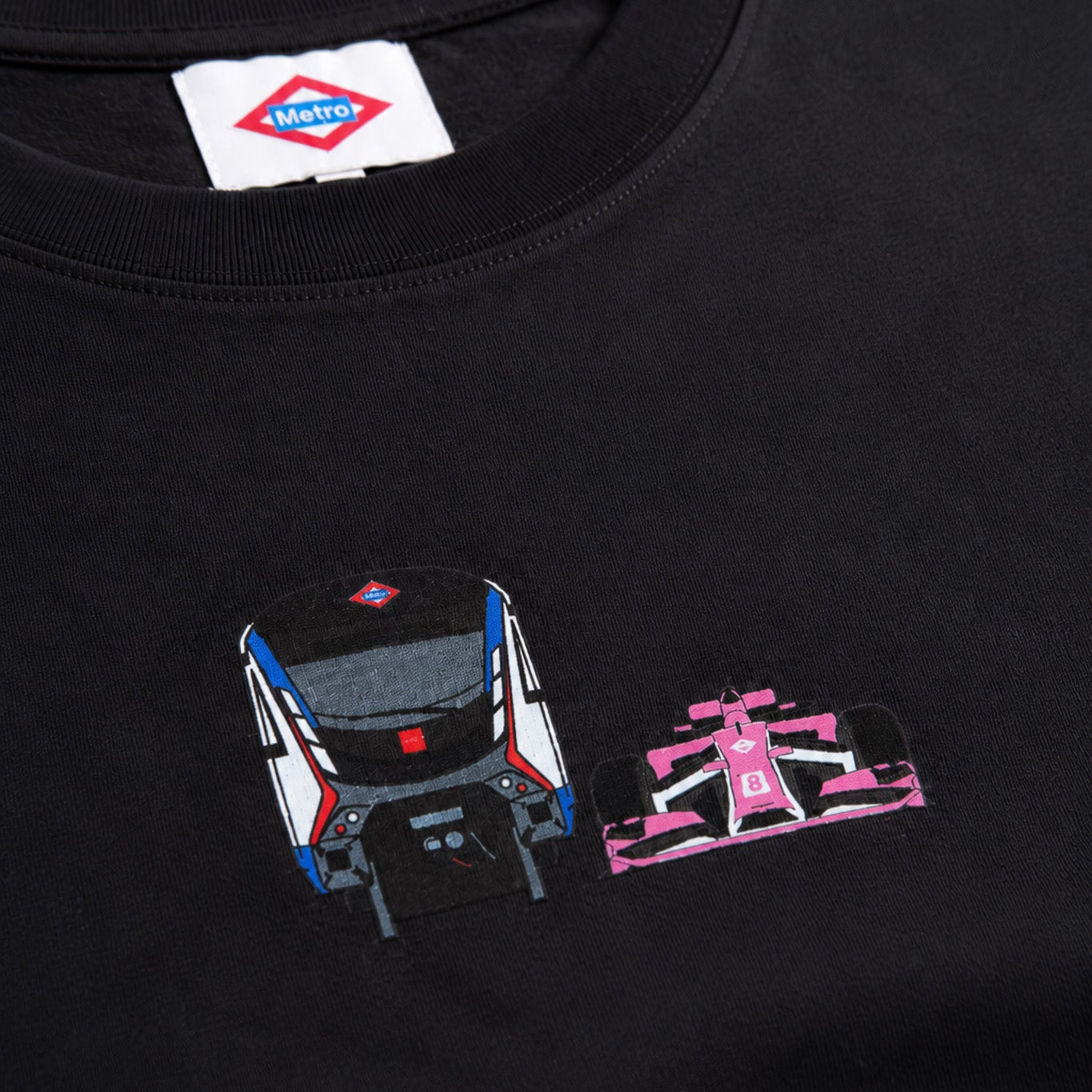 Black F1 Faster Metro de Madrid T-shirt