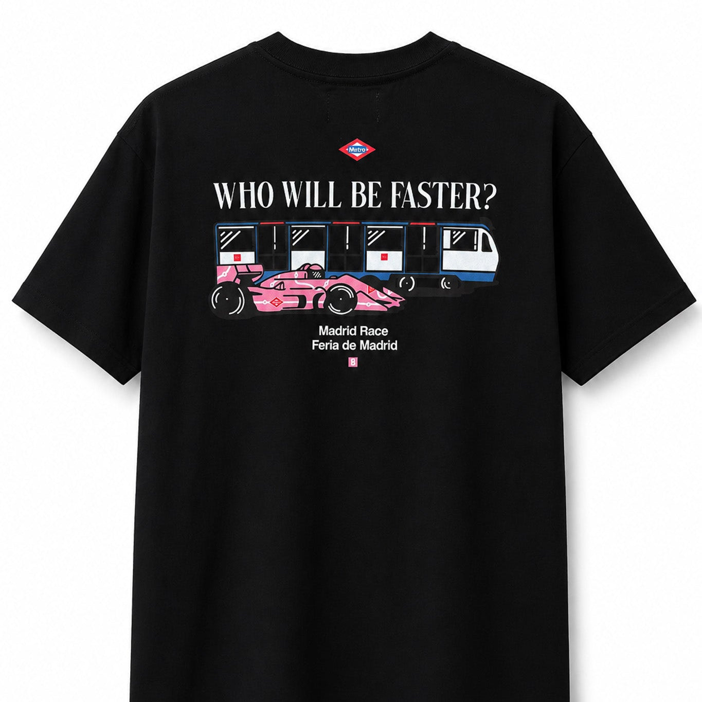 Black F1 Faster Metro de Madrid T-shirt