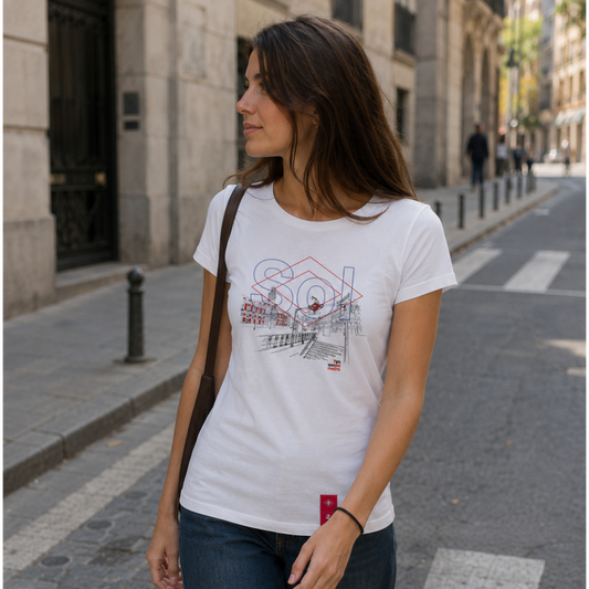 Camiseta Sol blanca