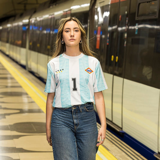 Camiseta retro "Metro FC" Línea 1