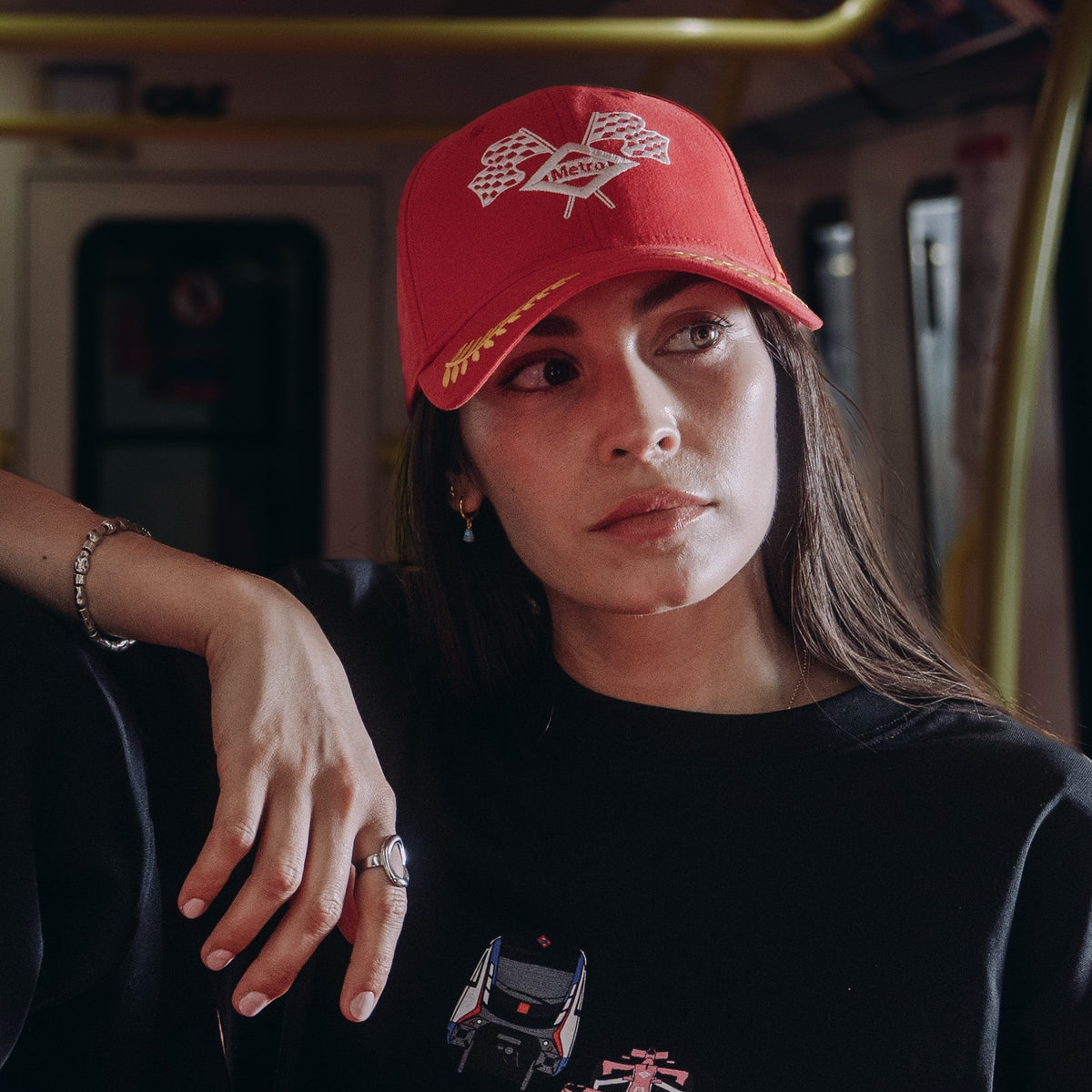 Red F1 Madrid Metro cap