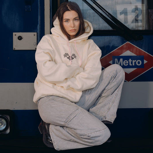 Sudadera Racing beige Pórtico