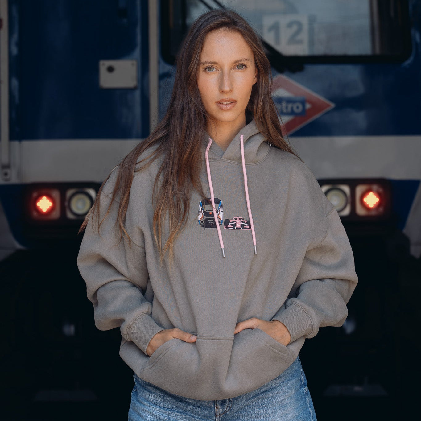 Sudadera Racing Gris Faster Metro de Madrid
