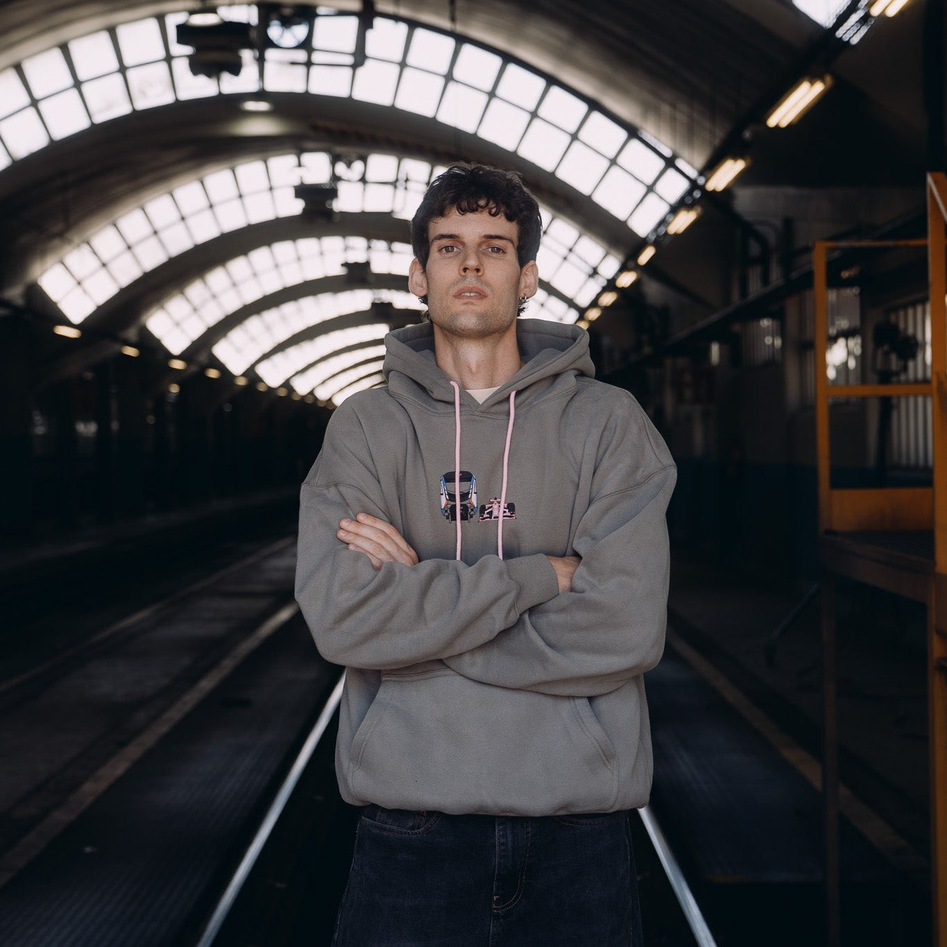 Grey F1 Faster Metro de Madrid Hoodie