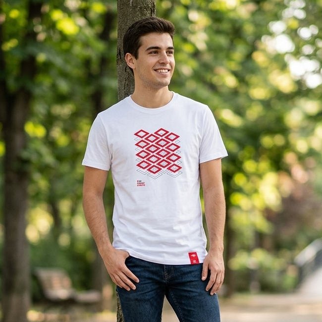 Camiseta Rombos blanca