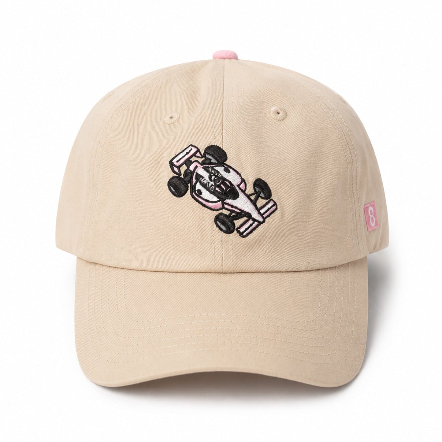 Beige F1 single-seater cap Metro de Madrid