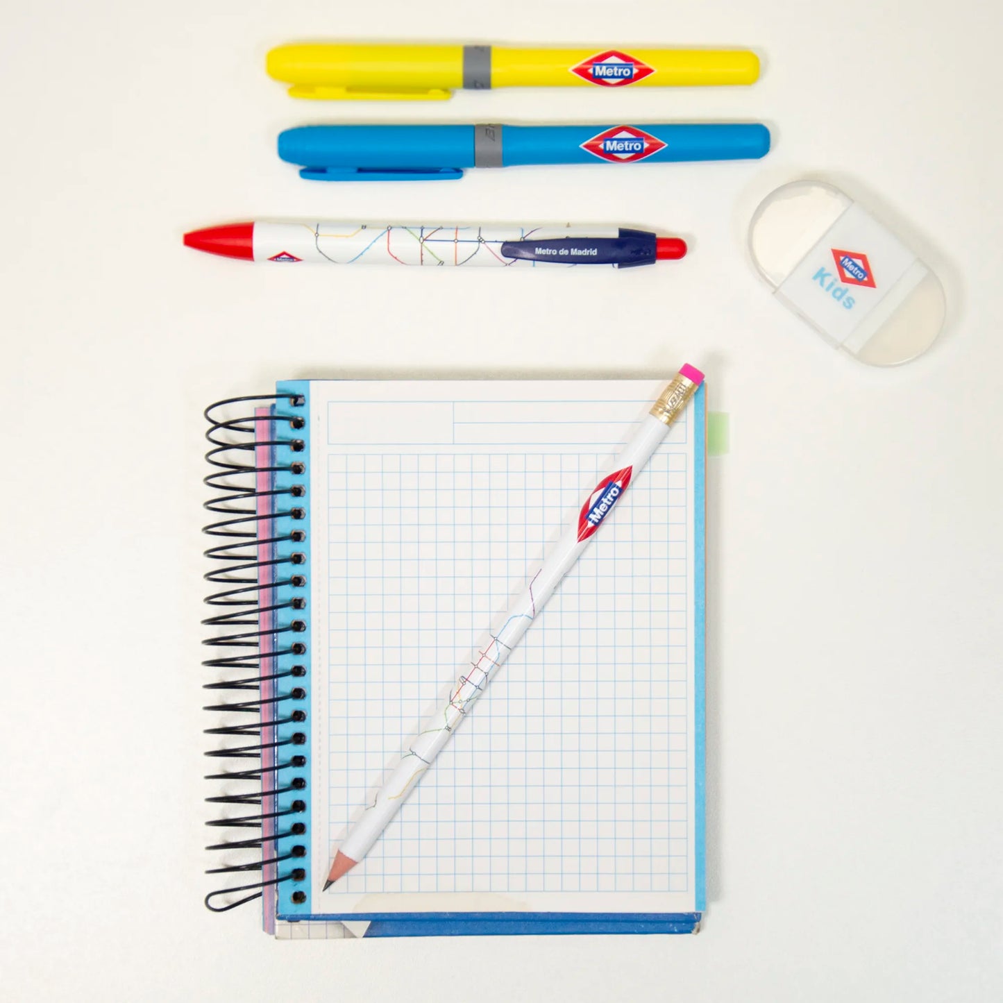 Pencil with map of Metro