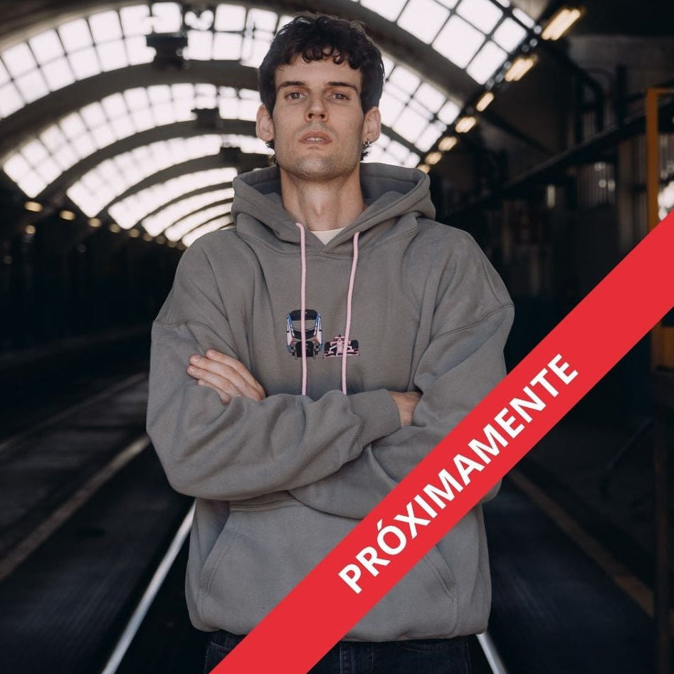 Grey F1 Faster Metro de Madrid Hoodie