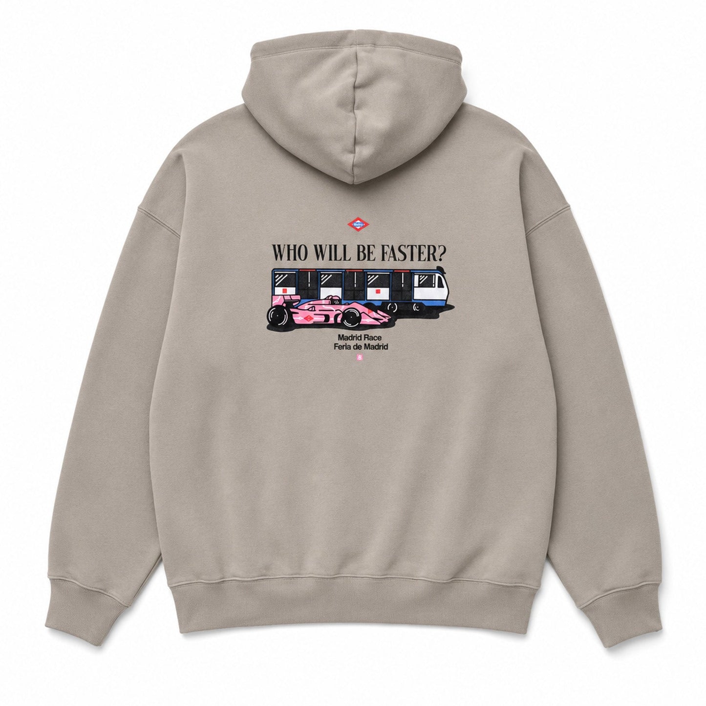 Grey F1 Faster Metro de Madrid Hoodie