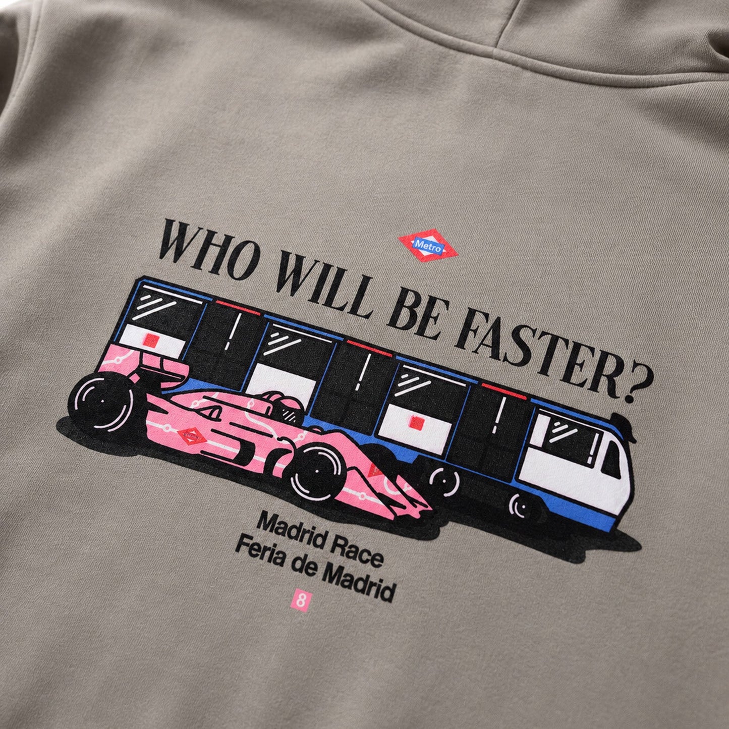 Sudadera Racing Gris Faster Metro de Madrid