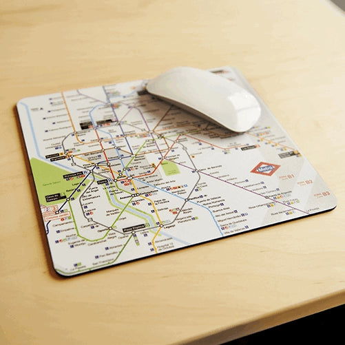 Mouse pad with map of Metro