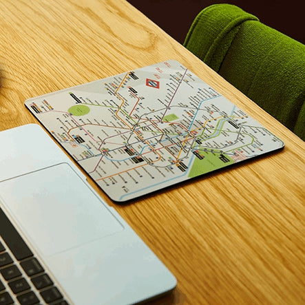 Mouse pad with map of Metro