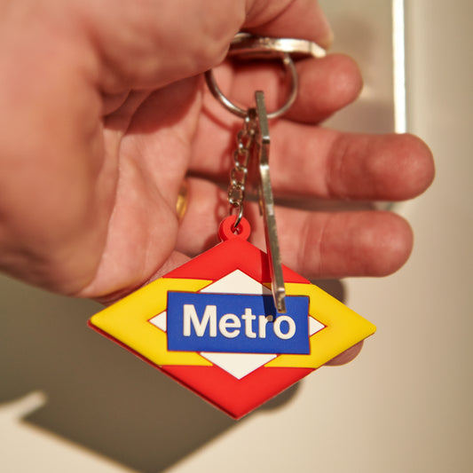Llavero logo Metro bandera de España