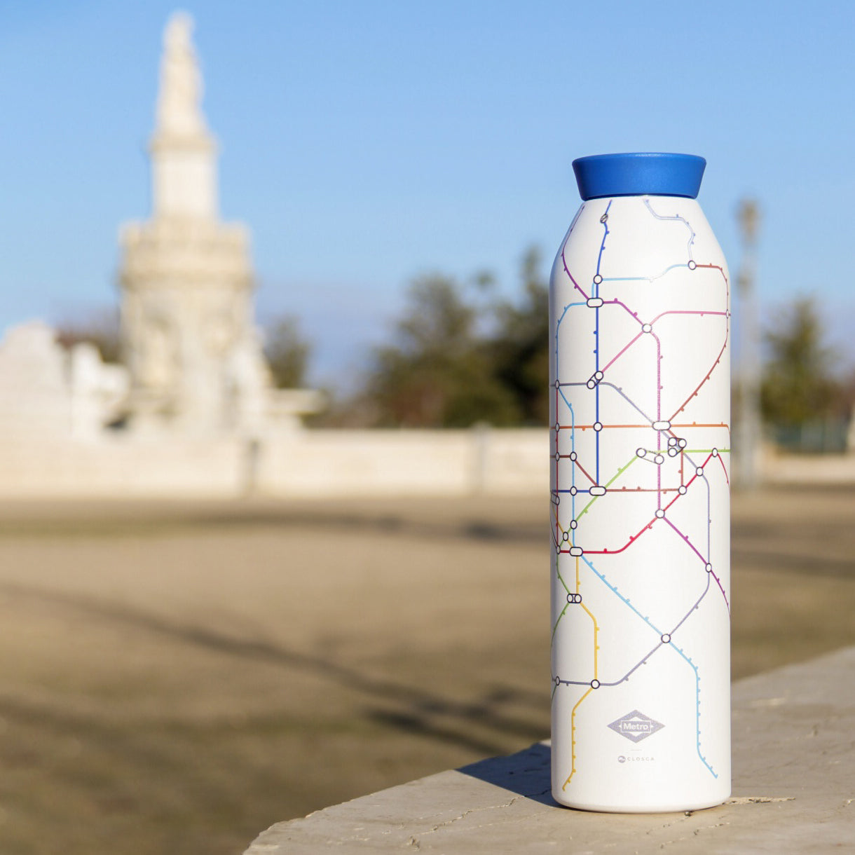 Botella termo Closca Minimal edición Metro de Madrid 600 ml.