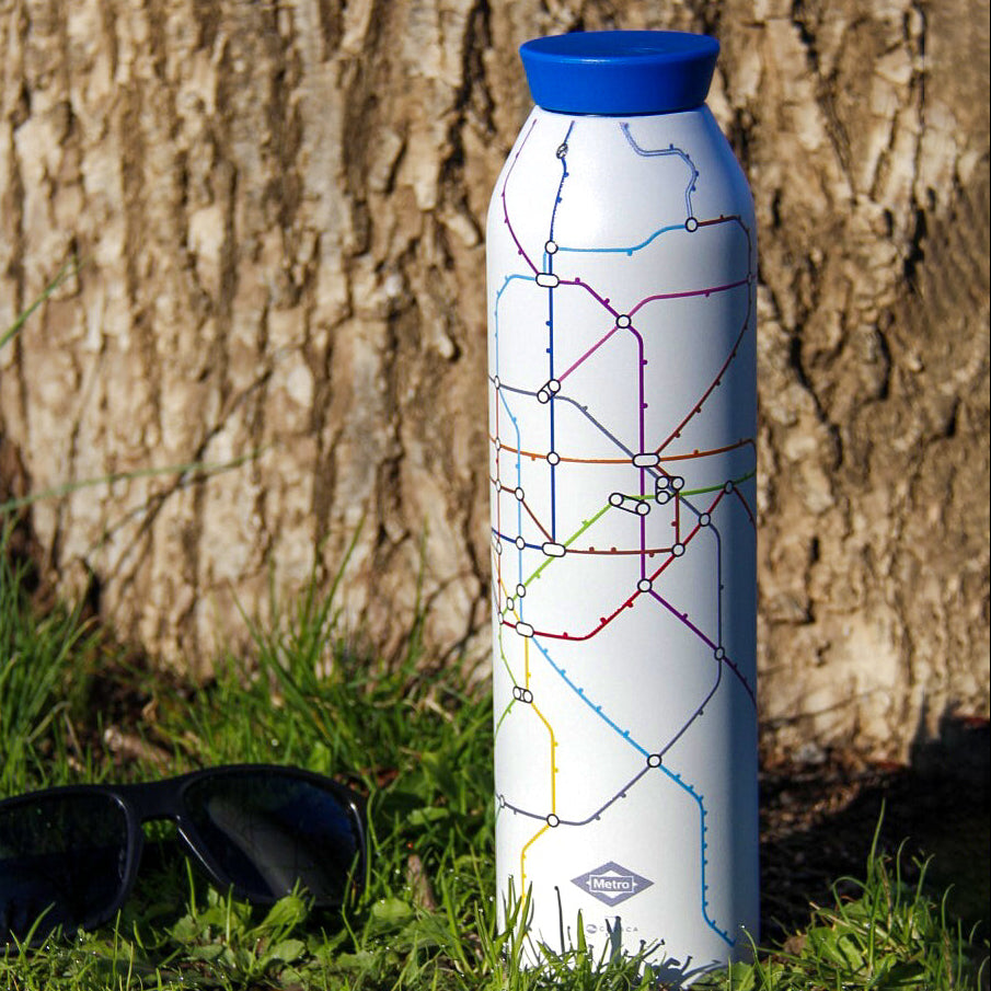 Botella termo Closca Minimal edición Metro de Madrid 600 ml.