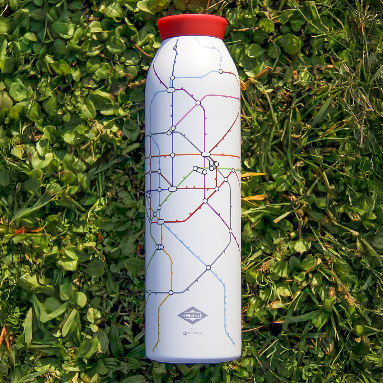 Botella termo Closca Minimal edición Metro de Madrid 600 ml.