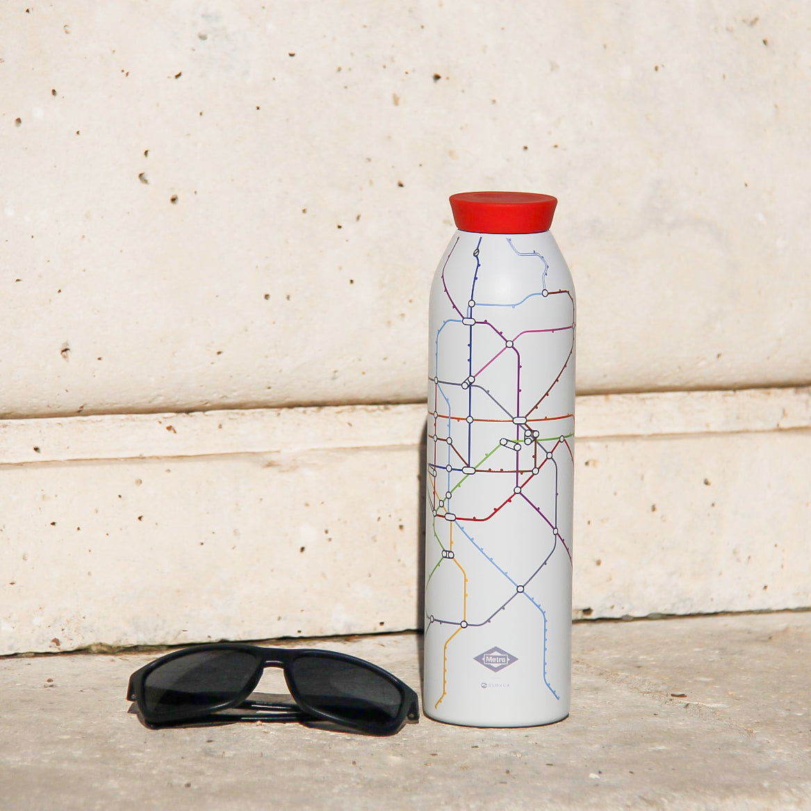Botella termo Closca Minimal edición Metro de Madrid 600 ml.