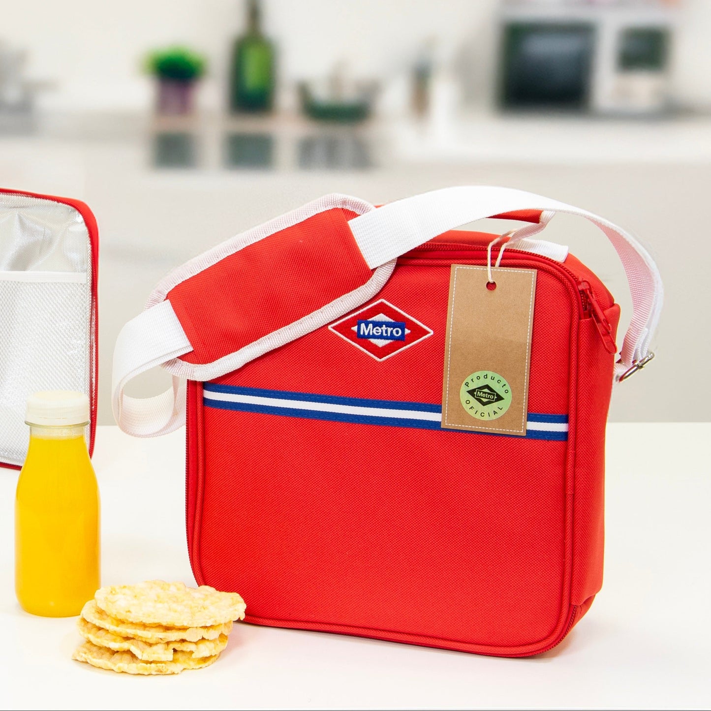 Tartera "Metro de Madrid" roja