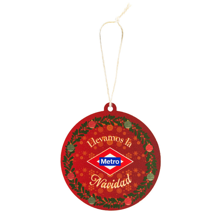 Adorno navideño Metro de Madrid "Llevamos la Navidad"