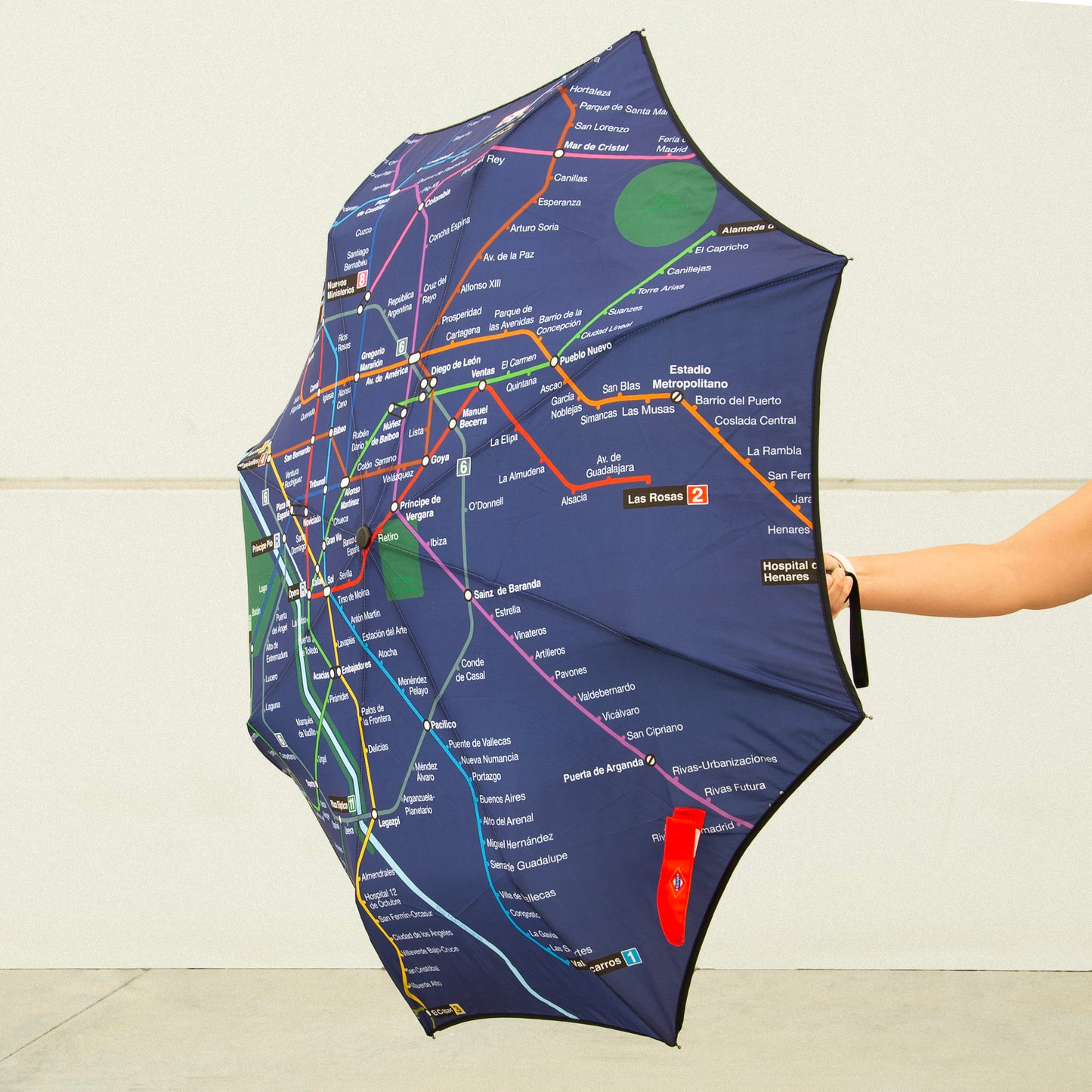 Paraguas plegable Metro de Madrid Azul