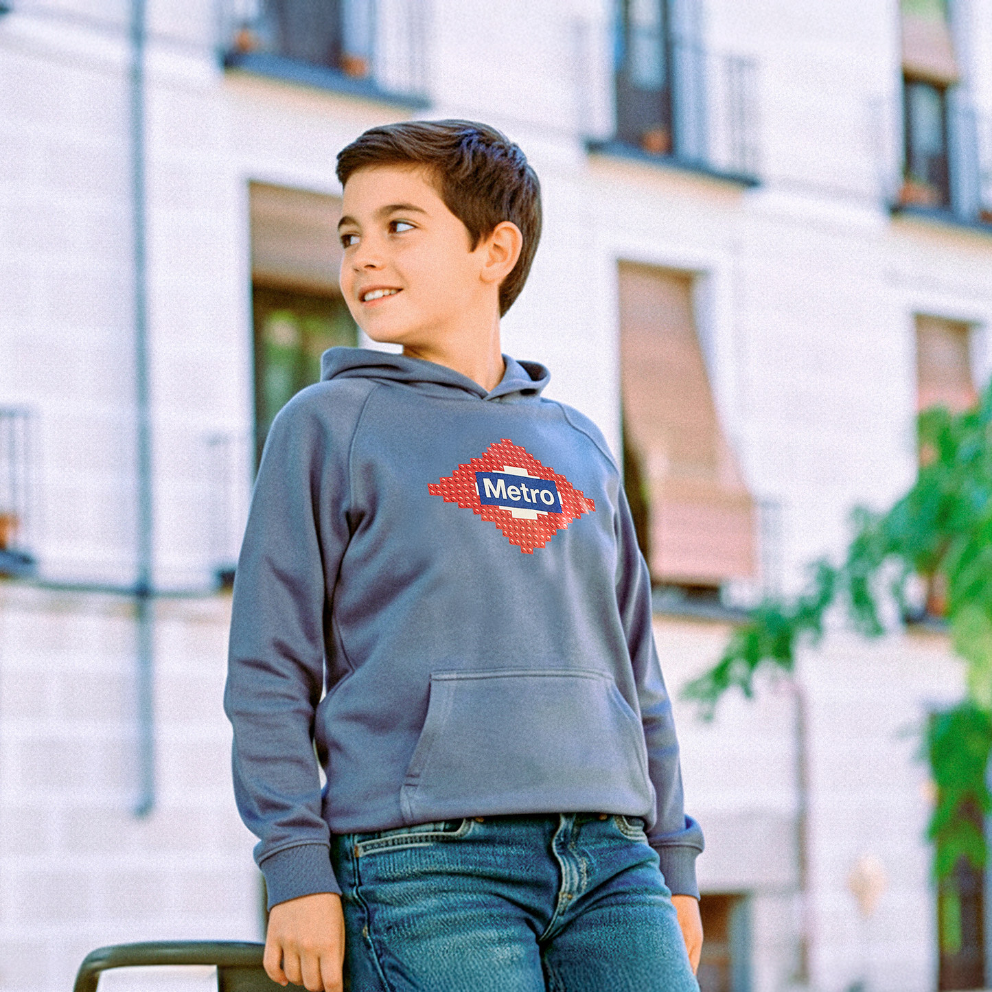 Sudadera infantil rombo bloques de construcción