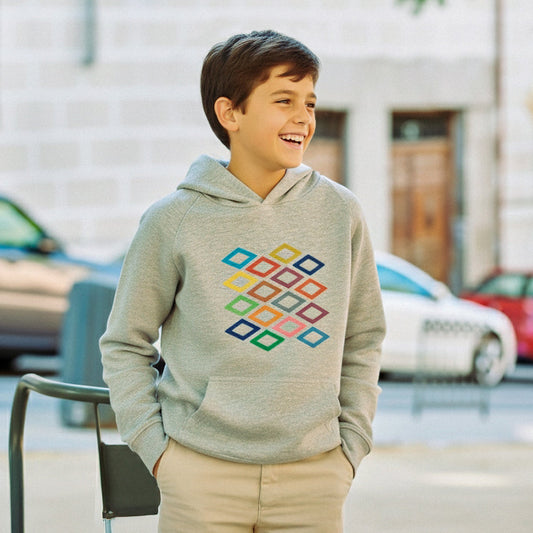 Sudadera infantil rombos de colores