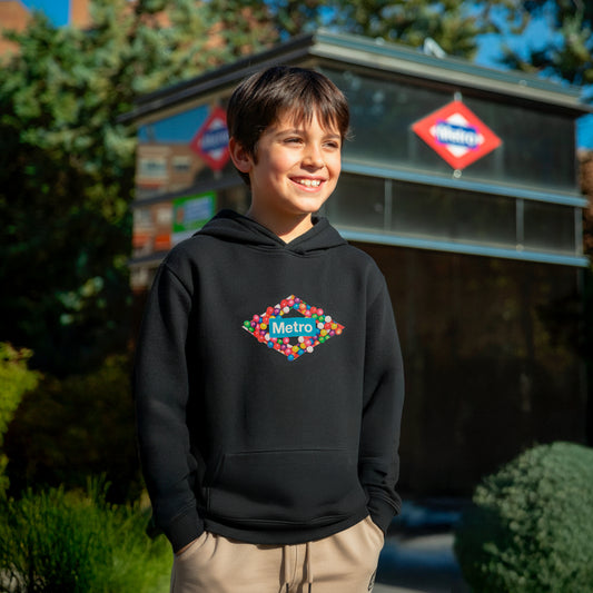 Sudadera infantil rombo caramelos