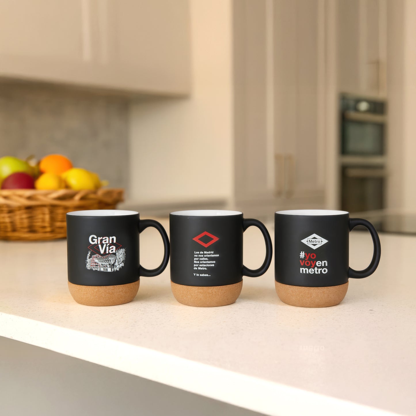 Taza base corcho Metro de Madrid