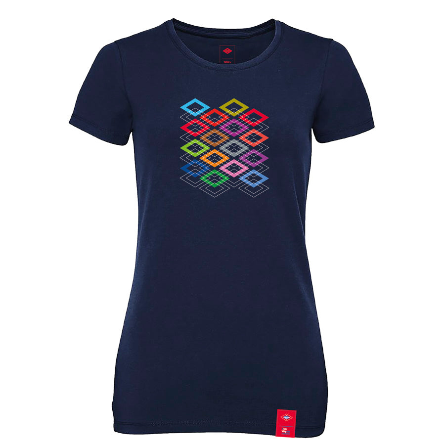 Camiseta Rombos azul marino