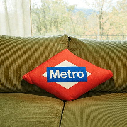 Metro logo cushion