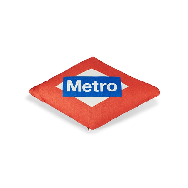 Metro logo cushion